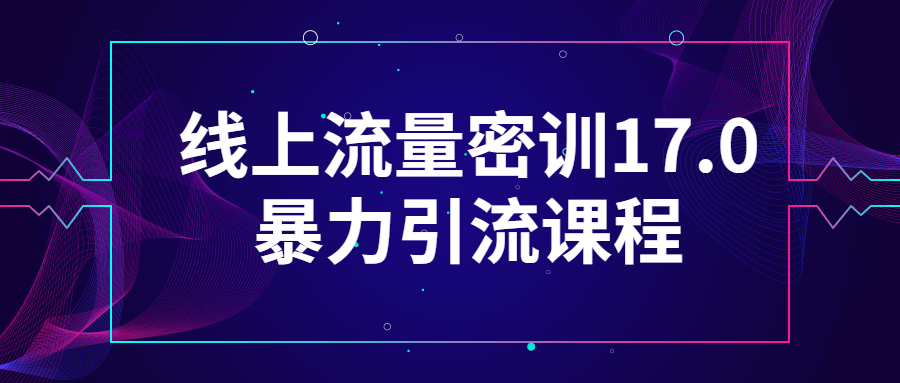 线上流量密训17.0暴力引流课程 - 吾爱软件库