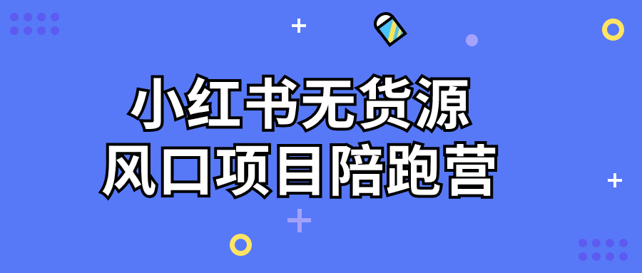 小红书无货源风口项目陪跑营 - 吾爱软件库