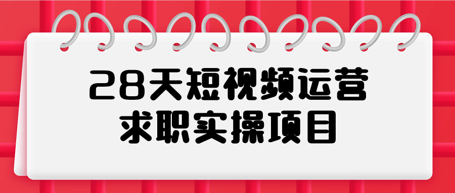 28天短视频运营求职实操项目 - 吾爱软件库