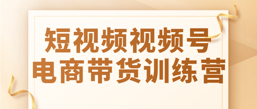 短视频视频号电商带货训练营 - 吾爱软件库