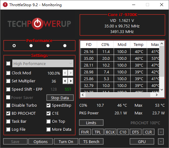 电脑降温 ThrottleStop v9.2 - 吾爱软件库