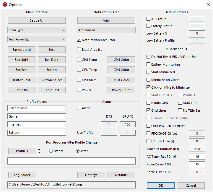 电脑降温 ThrottleStop v9.2 - 吾爱软件库