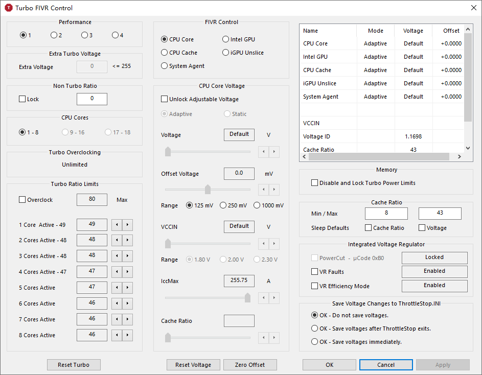 电脑降温 ThrottleStop v9.2 - 吾爱软件库