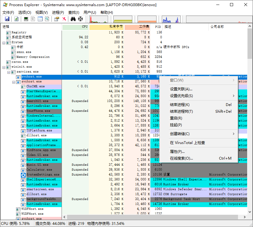 Process Explorer v16.32汉化版 - 吾爱软件库