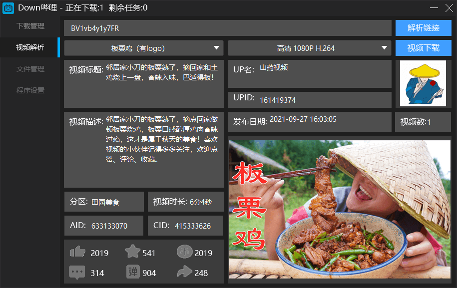 Down哔哩解析下载工具v0.1.1 - 吾爱软件库