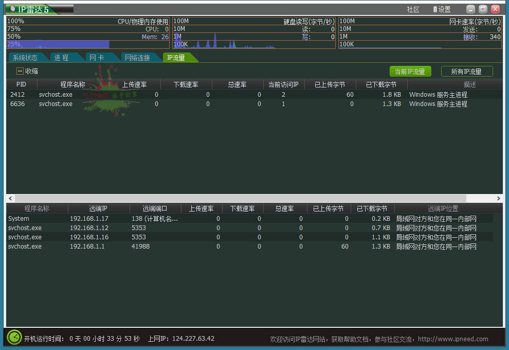 IP雷达监控软件v5.3.0绿色版 - 吾爱软件库