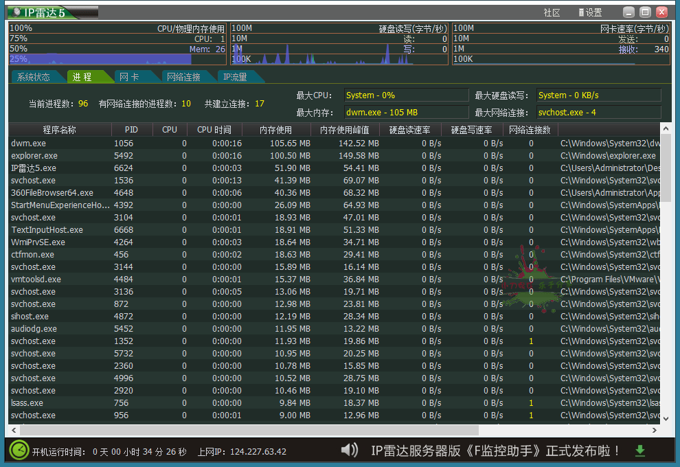 IP雷达监控软件v5.3.0绿色版 - 吾爱软件库